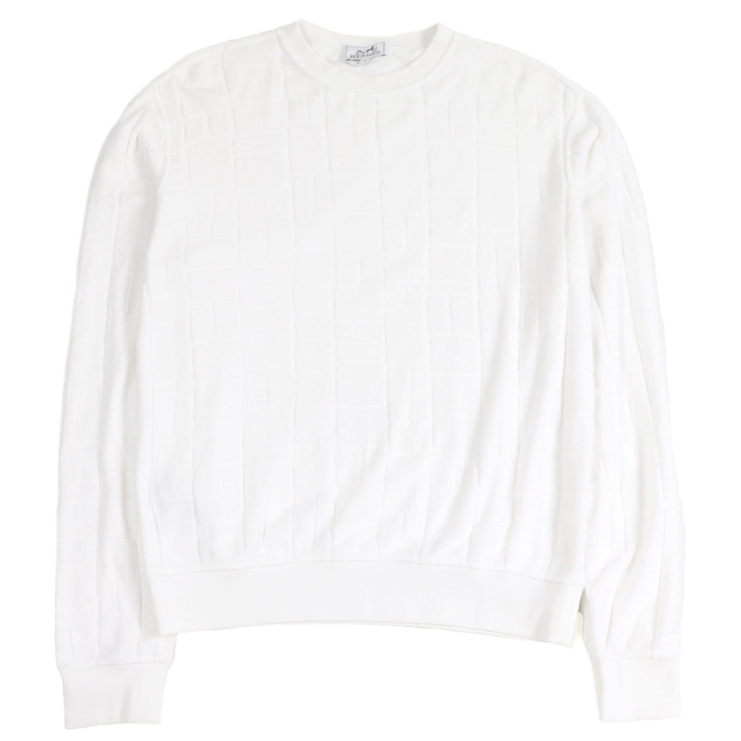 Great HERMES Long-sleeved T-shirt Square all-over print terry fabric long sleeves