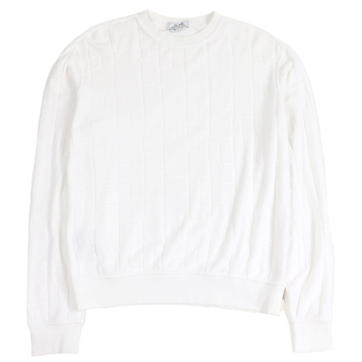 Great HERMES Long-sleeved T-shirt Square all-over print terry fabric long sleeves