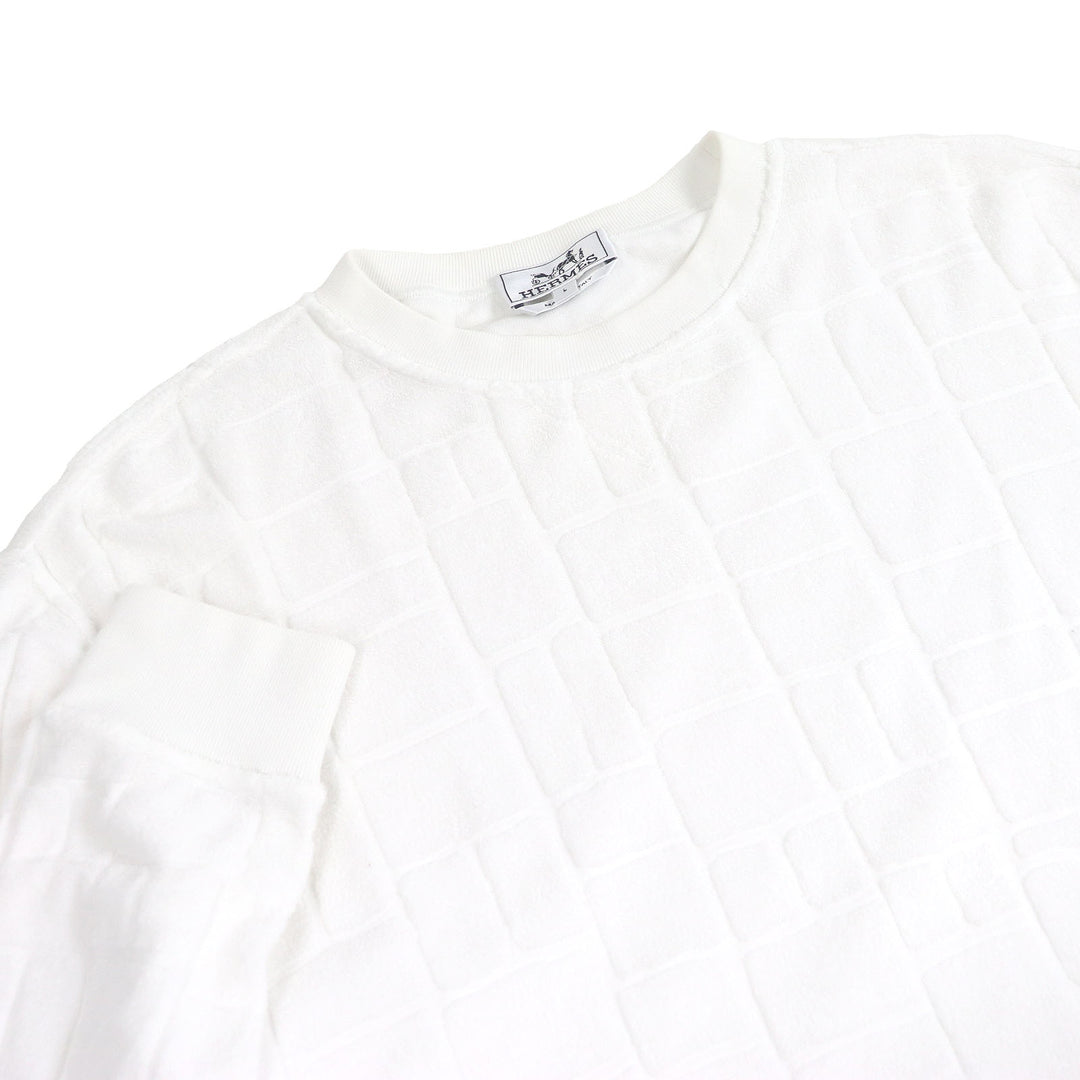Great HERMES Long-sleeved T-shirt Square all-over print terry fabric long sleeves