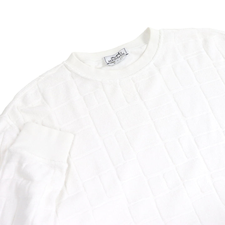 Great HERMES Long-sleeved T-shirt Square all-over print terry fabric long sleeves