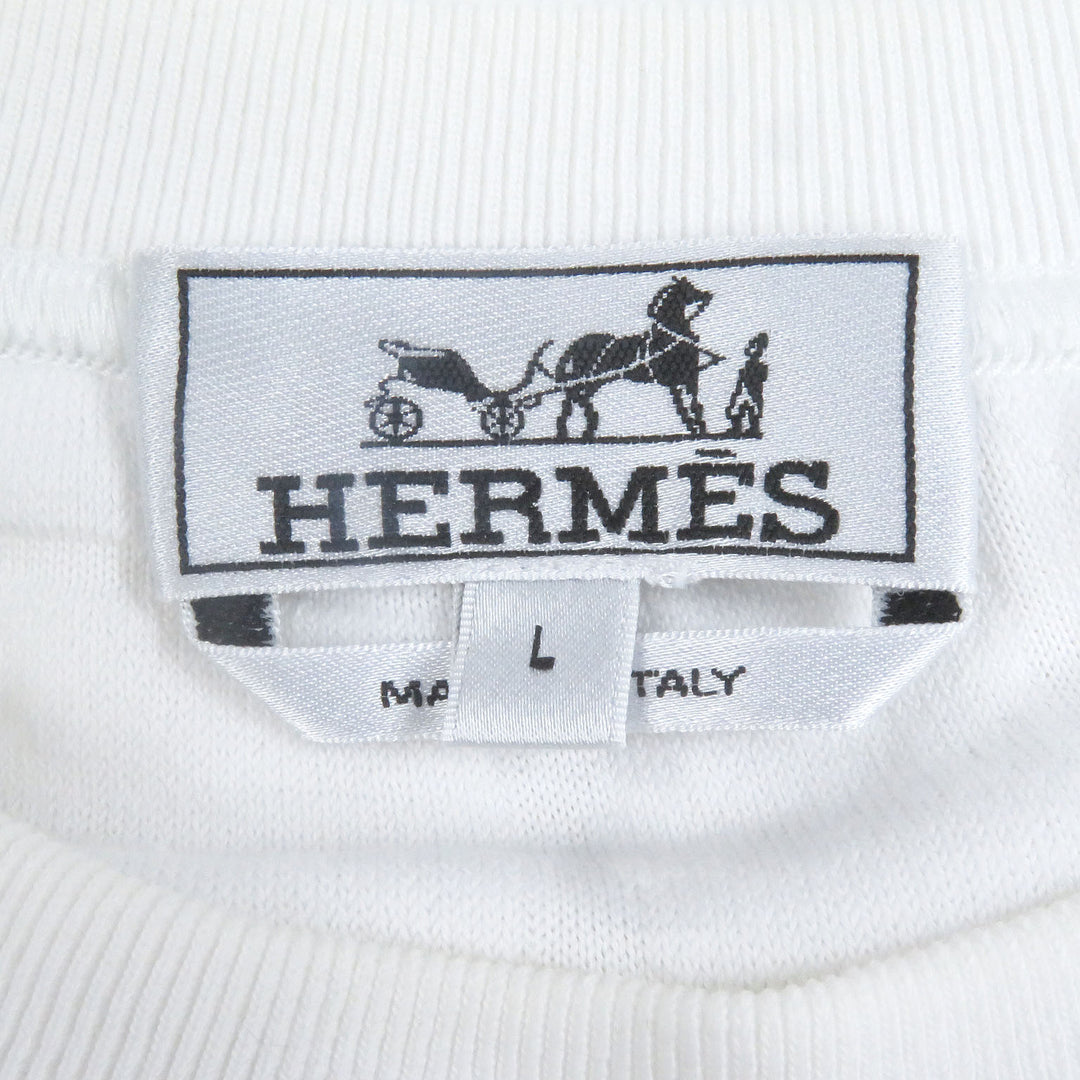 Great HERMES Long-sleeved T-shirt Square all-over print terry fabric long sleeves