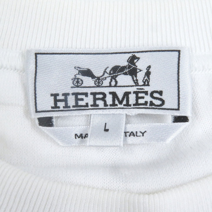 Great HERMES Long-sleeved T-shirt Square all-over print terry fabric long sleeves