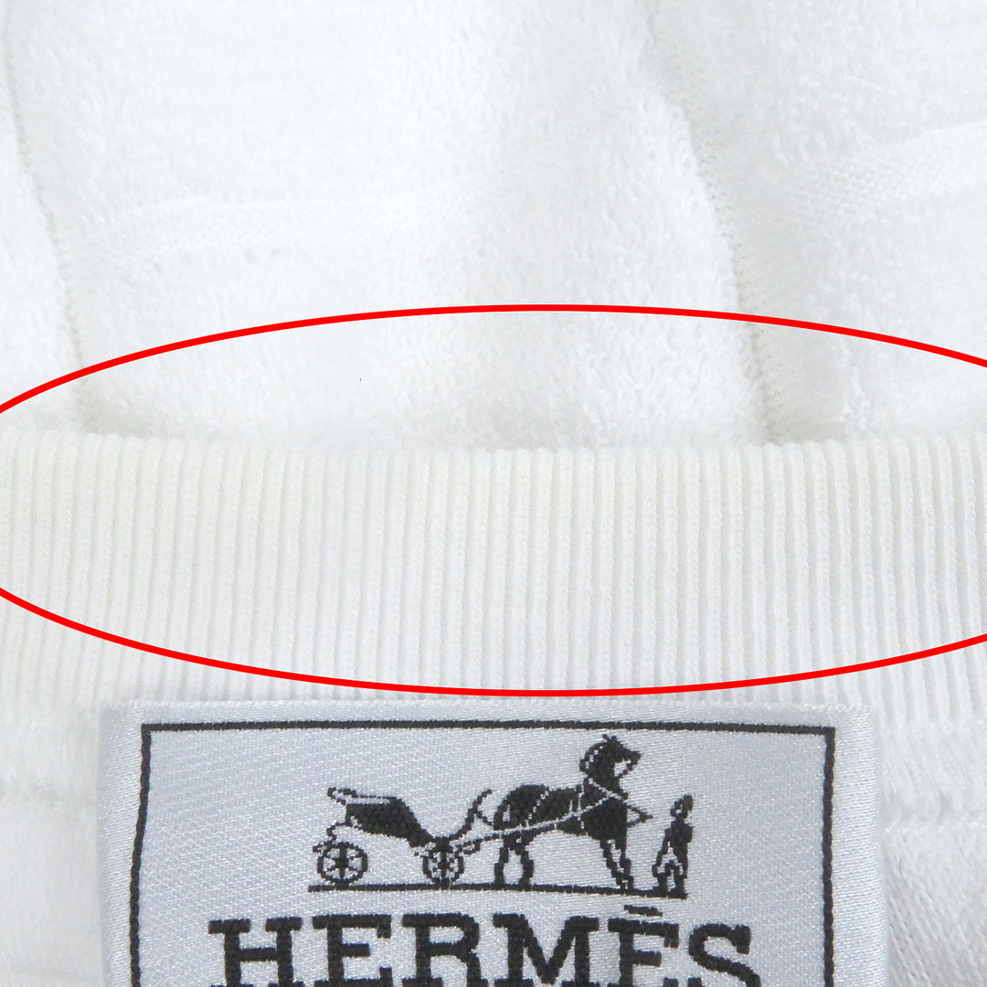 Great HERMES Long-sleeved T-shirt Square all-over print terry fabric long sleeves
