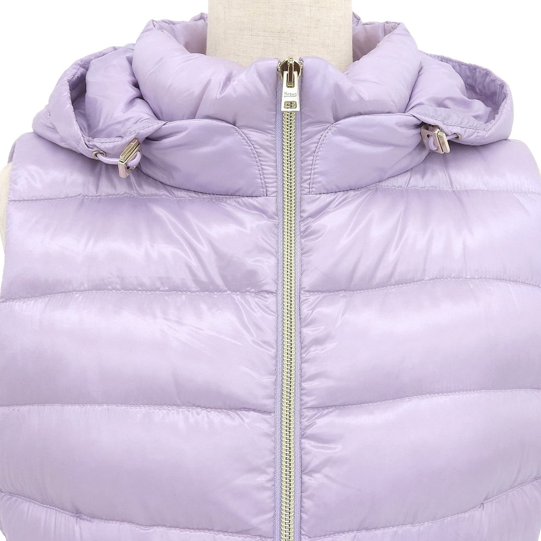 Excellent Herno Down vest SERENA purple Nylon Women 42 PI0329DIC