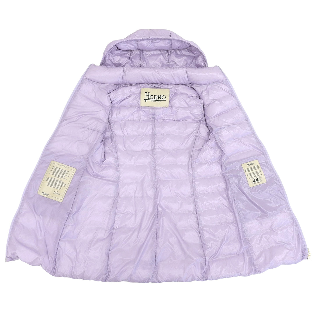 Excellent Herno Down vest SERENA purple Nylon Women 42 PI0329DIC