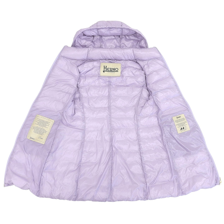 Excellent Herno Down vest SERENA purple Nylon Women 42 PI0329DIC