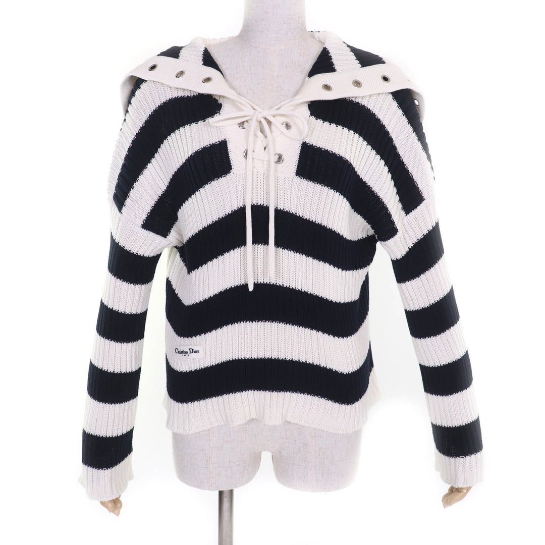 Christian Dior knit White navy cotton Women 40 524S13A7025