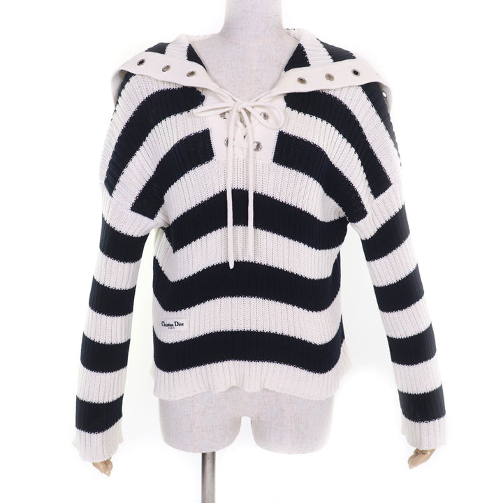 Christian Dior knit White navy cotton Women 40 524S13A7025