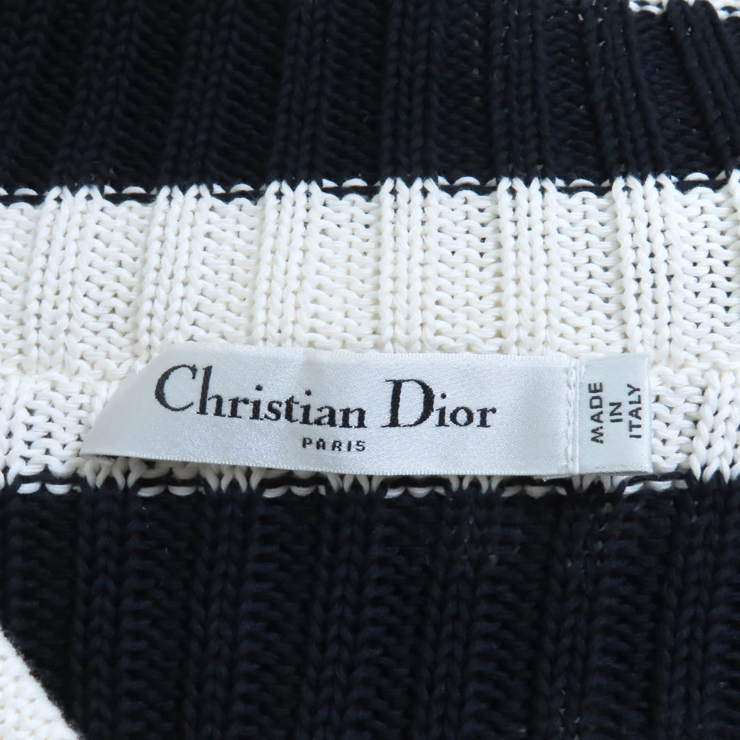 Christian Dior knit White navy cotton Women 40 524S13A7025