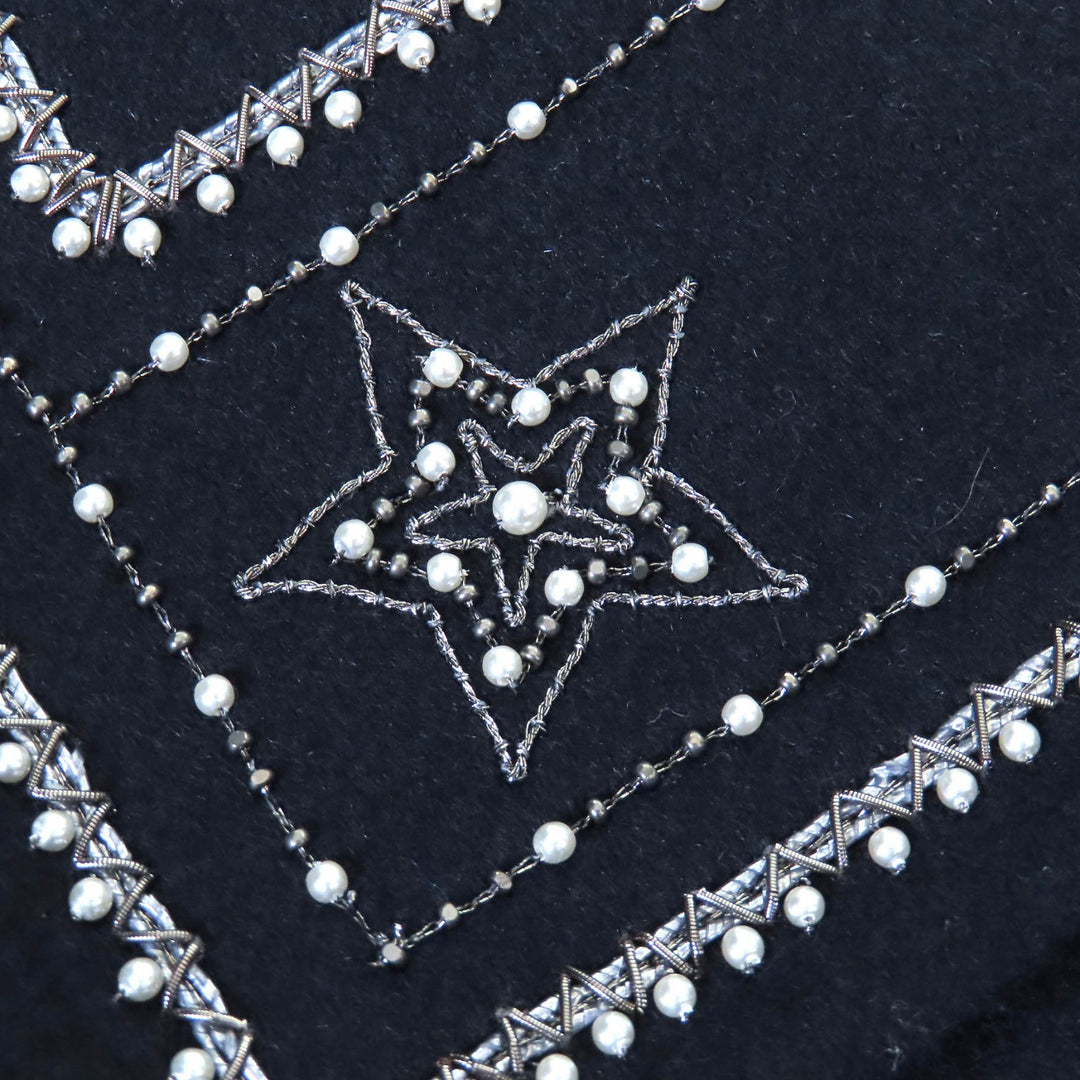 Christian Dior Jacket Logo studs sailor collar Navy wool Women 40 510C80Y1116