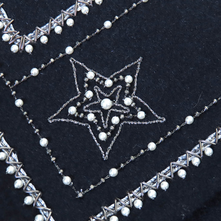 Christian Dior Jacket Logo studs sailor collar Navy wool Women 40 510C80Y1116