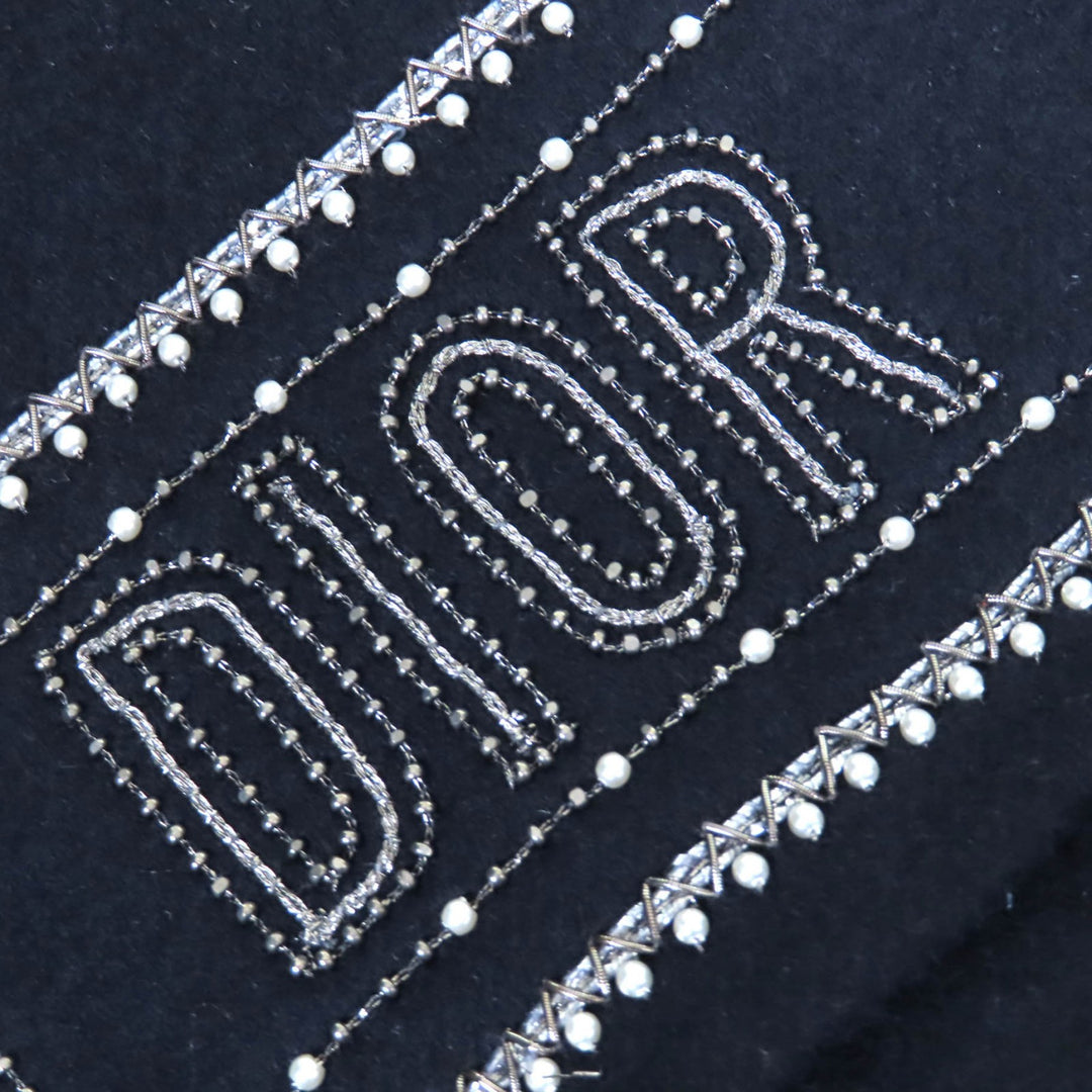 Christian Dior Jacket Logo studs sailor collar Navy wool Women 40 510C80Y1116