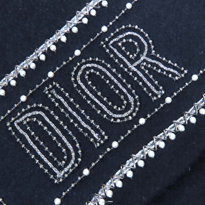 Christian Dior Jacket Logo studs sailor collar Navy wool Women 40 510C80Y1116