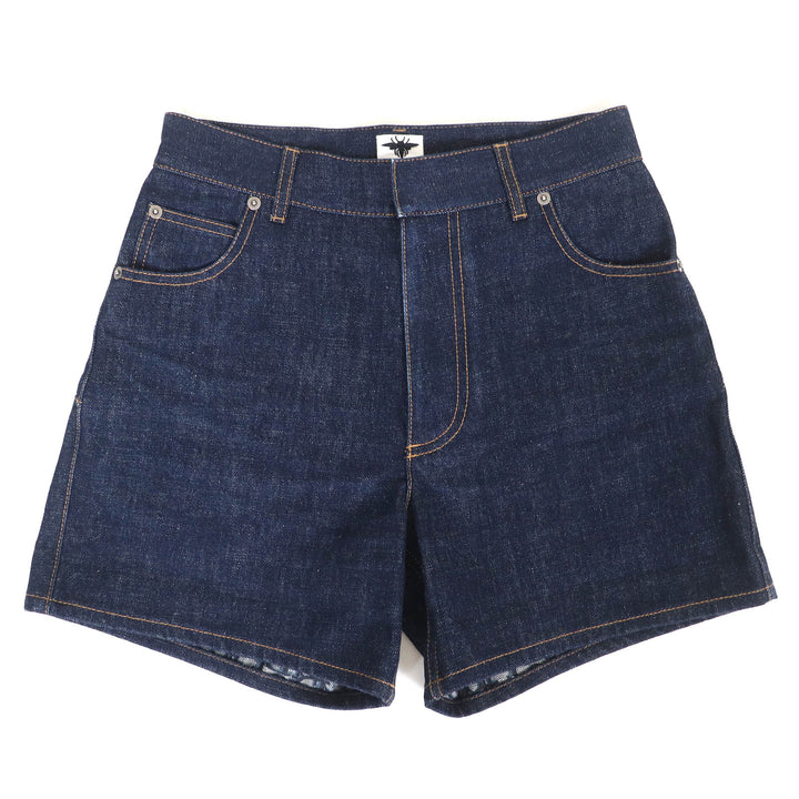 Excellent Christian Dior Shorts Oblique lining, logo patch, denim 36 512P44A3426