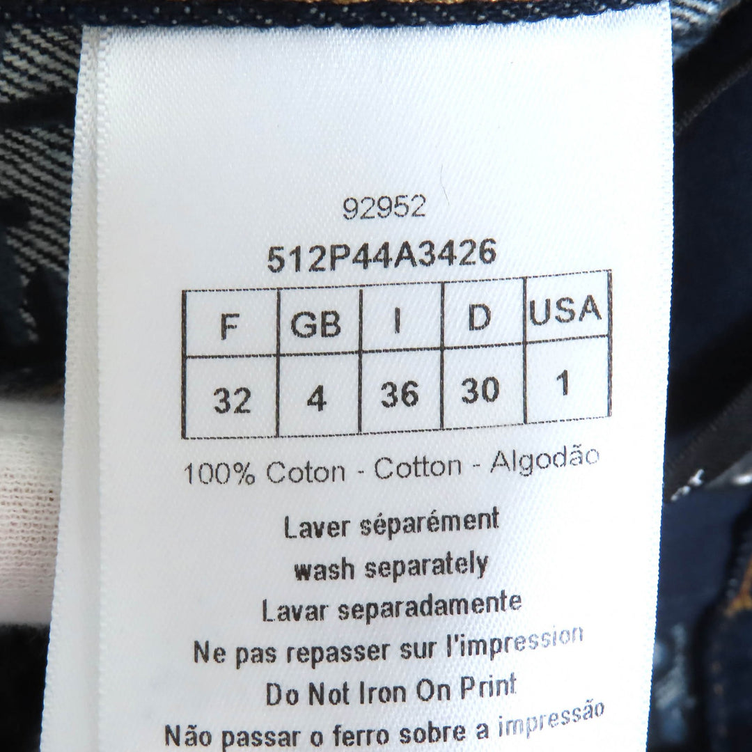 Excellent Christian Dior Shorts Oblique lining, logo patch, denim 36 512P44A3426