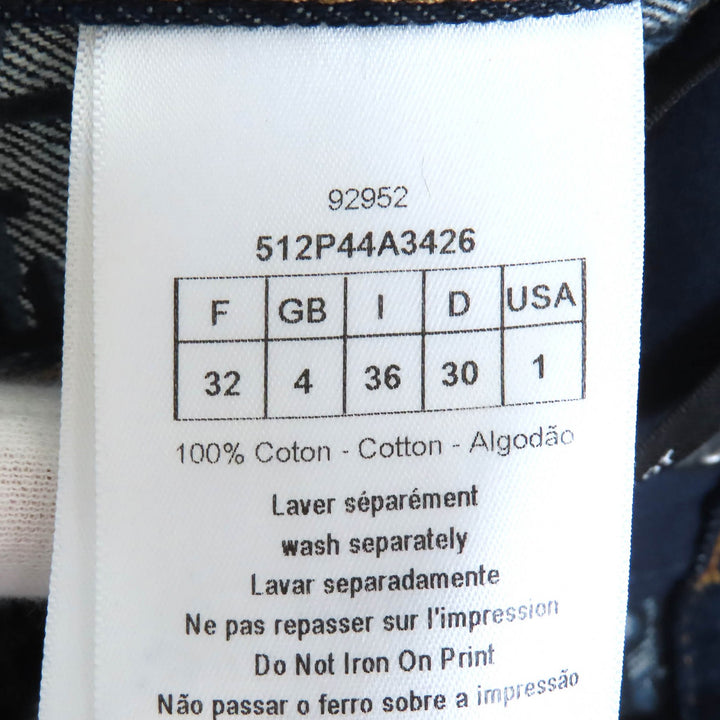 Excellent Christian Dior Shorts Oblique lining, logo patch, denim 36 512P44A3426