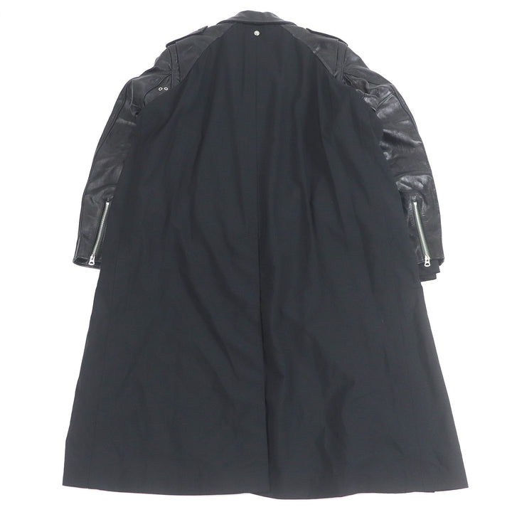 Pristine Sacai Schott coat Leather Suiting Coat Padded rider jacket with black 1