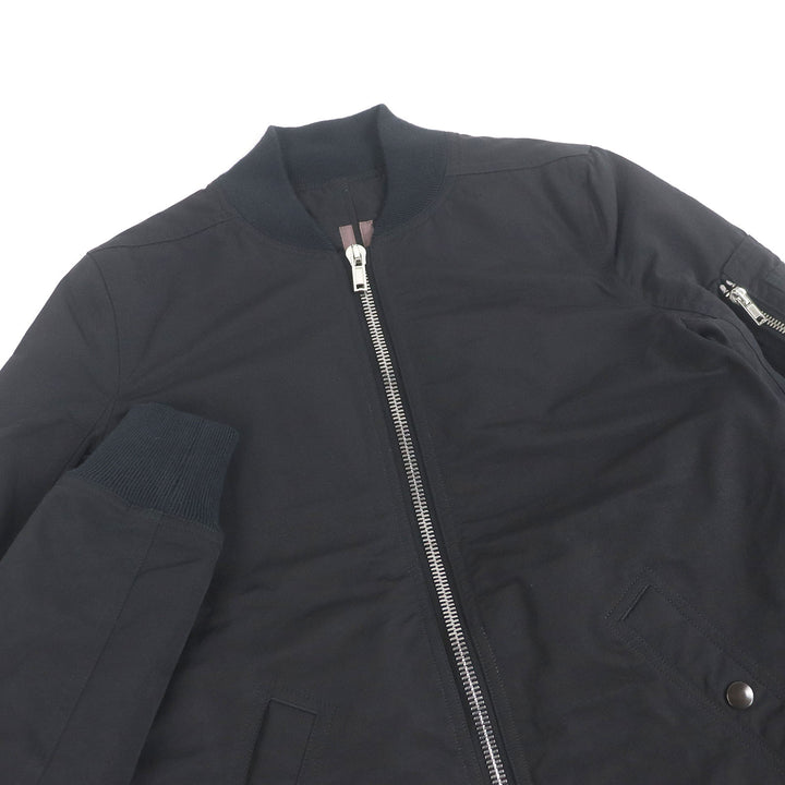 Great RICK OWENS DRKSHDW coat Padded long bomber jacket black cotton mens XS