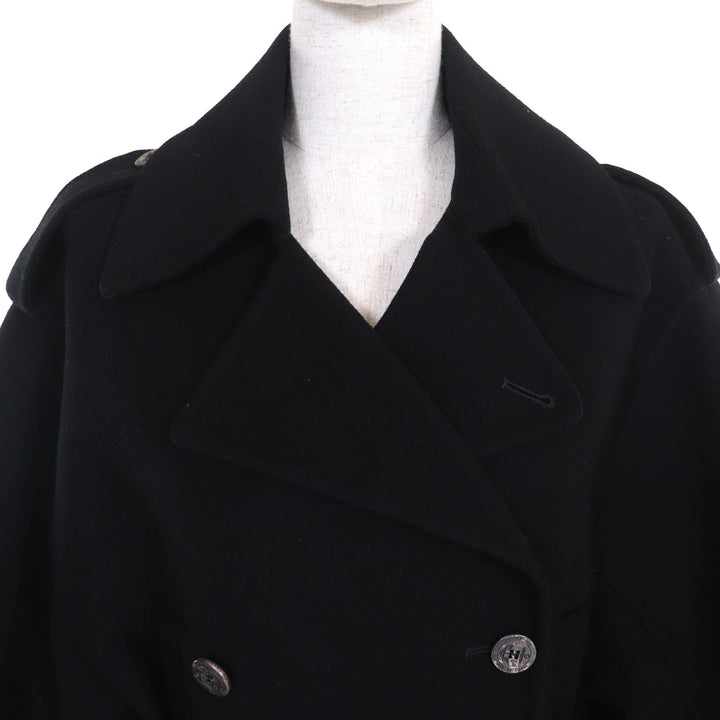 Christian Dior Belted, double-faced, oversized pea coat black 40 510C62A0060