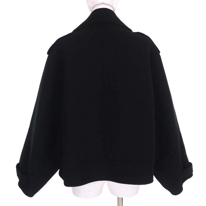 Christian Dior Belted, double-faced, oversized pea coat black 40 510C62A0060