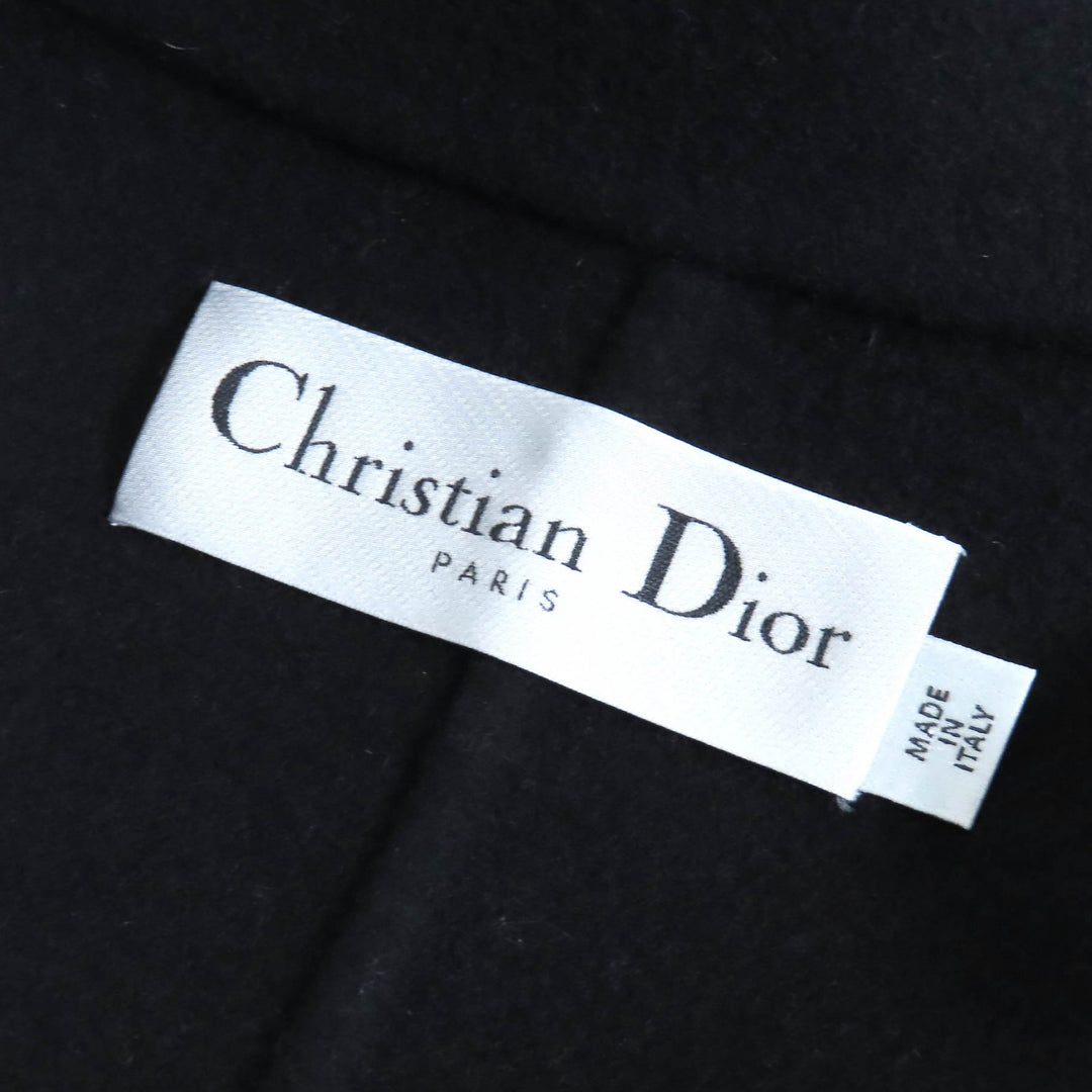 Christian Dior Belted, double-faced, oversized pea coat black 40 510C62A0060