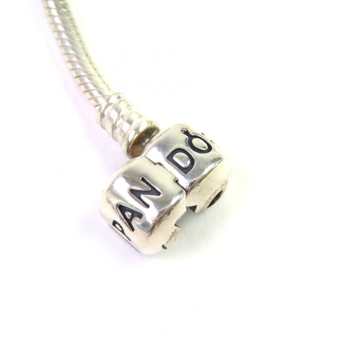 Great PANDORA bracelet Heart motif dot color stone charm 3 pieces Silver SV925 Women