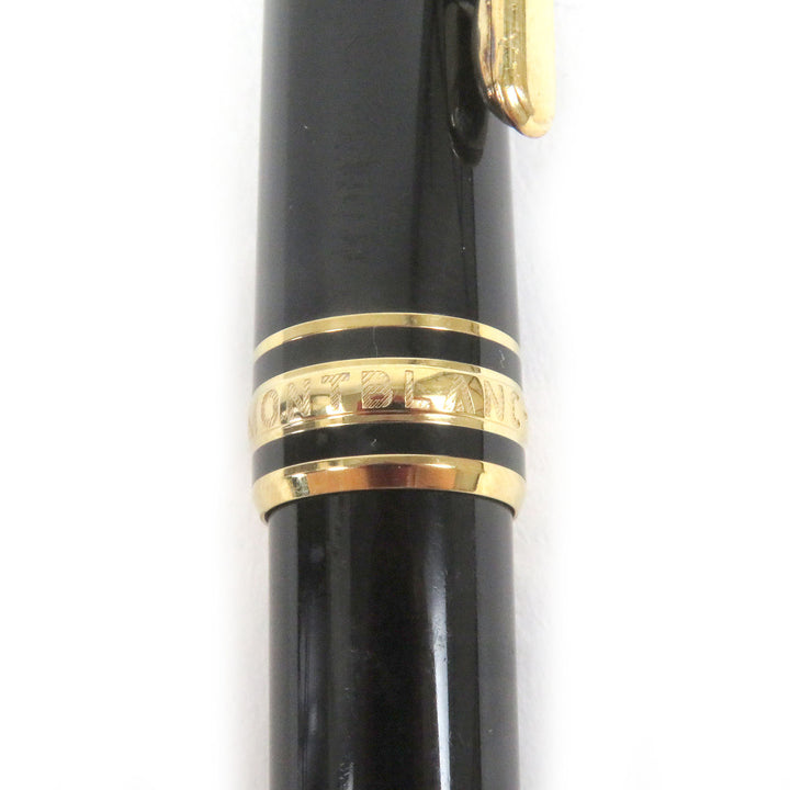 Very Good MONTBLANC fountain pen Meisterstck White Star Cap type Black gold 14K mens