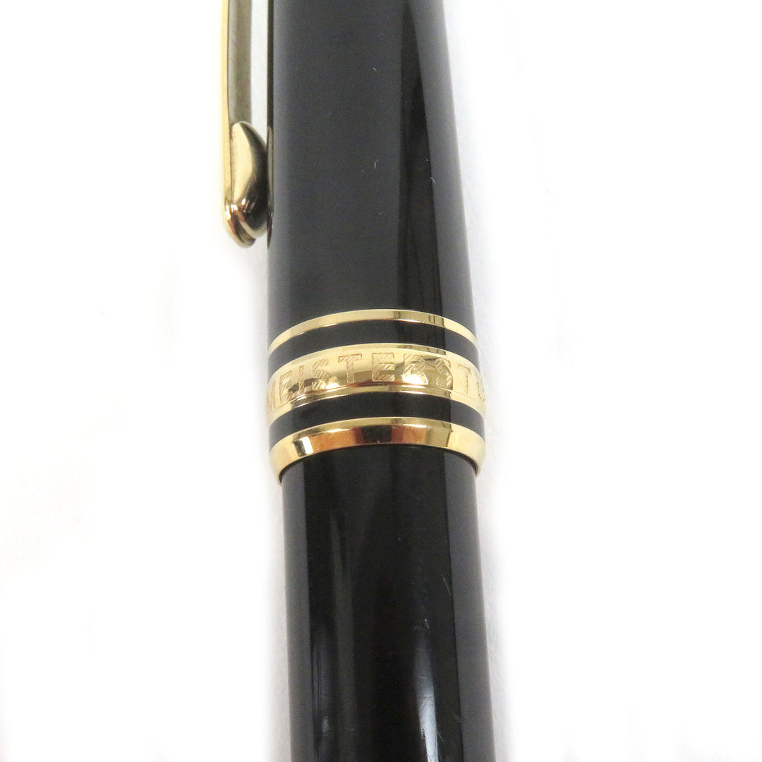 Very Good MONTBLANC fountain pen Meisterstck White Star Cap type Black gold 14K mens
