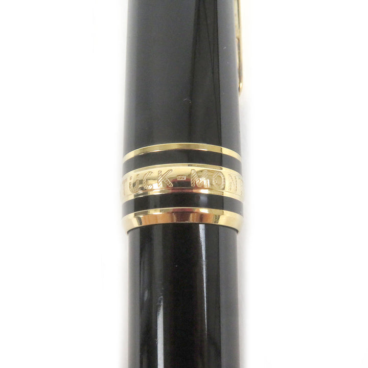 Very Good MONTBLANC fountain pen Meisterstck White Star Cap type Black gold 14K mens