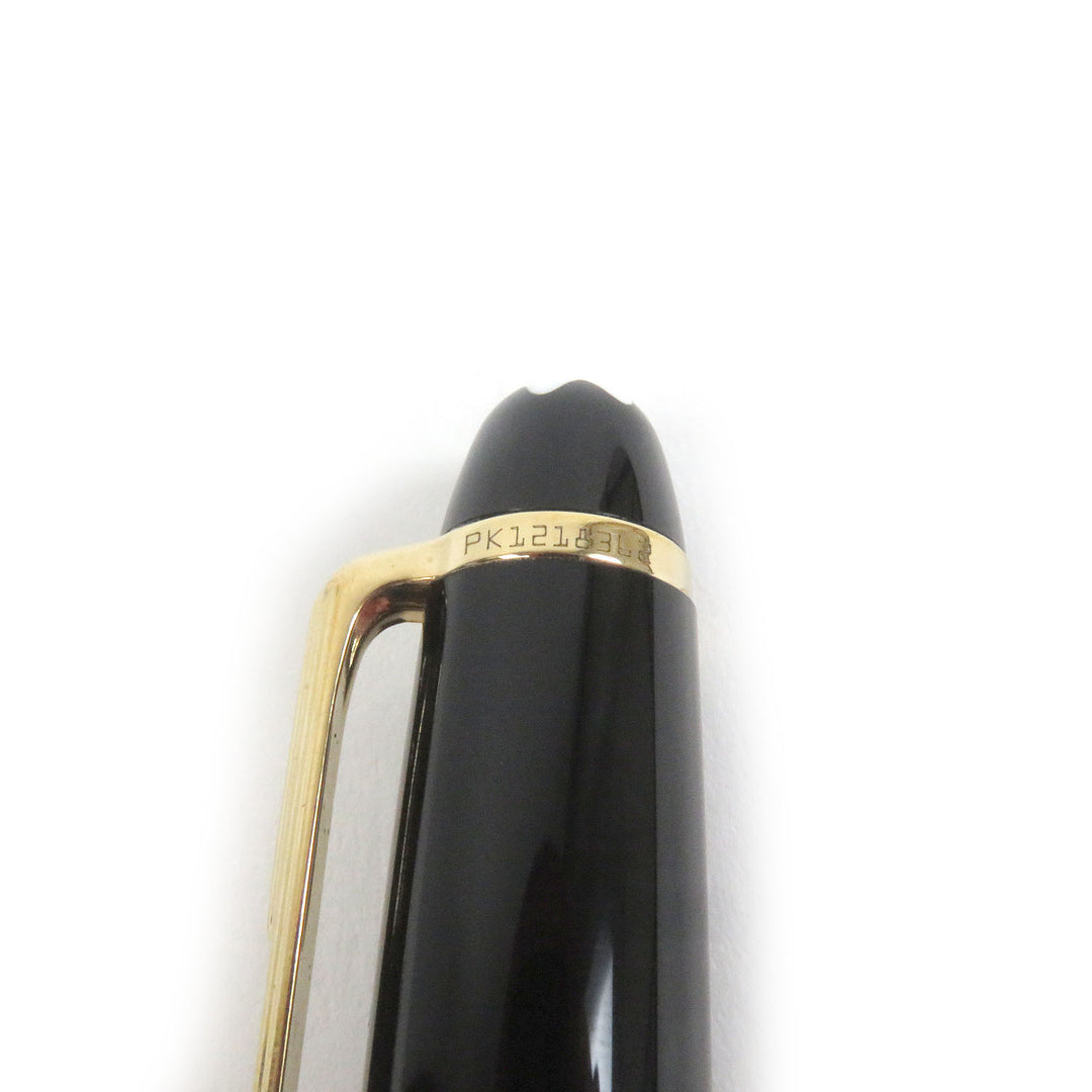 Very Good MONTBLANC fountain pen Meisterstck White Star Cap type Black gold 14K mens