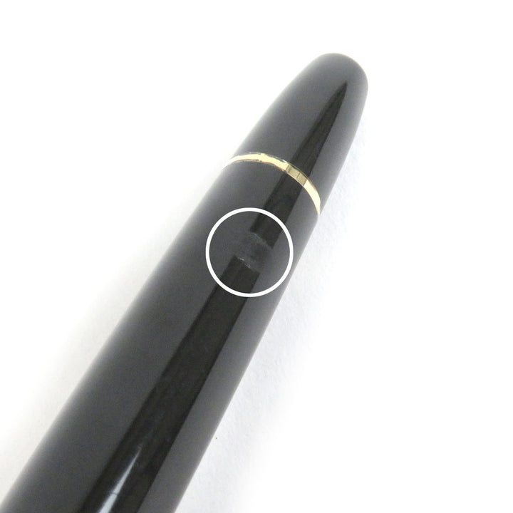 Very Good MONTBLANC fountain pen Meisterstck White Star Cap type Black gold 14K mens