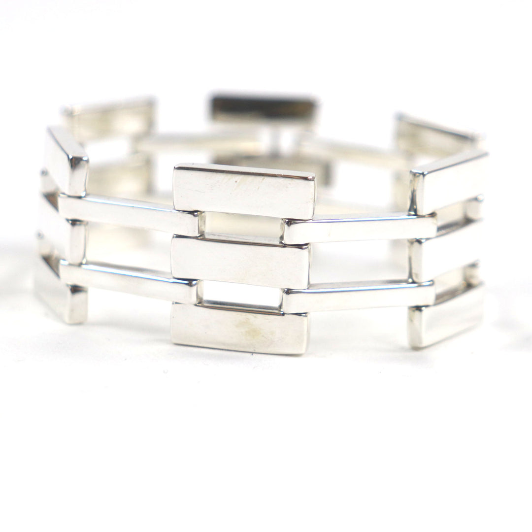 Great GUCCI bracelet HEAVY GATE LINK BRACELET Silver 925 mens