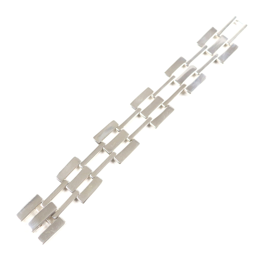 Great GUCCI bracelet HEAVY GATE LINK BRACELET Silver 925 mens