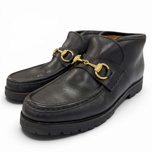 Discounted Great GUCCI Ankle boots horsebit leather black leather Women 36 104 0088
