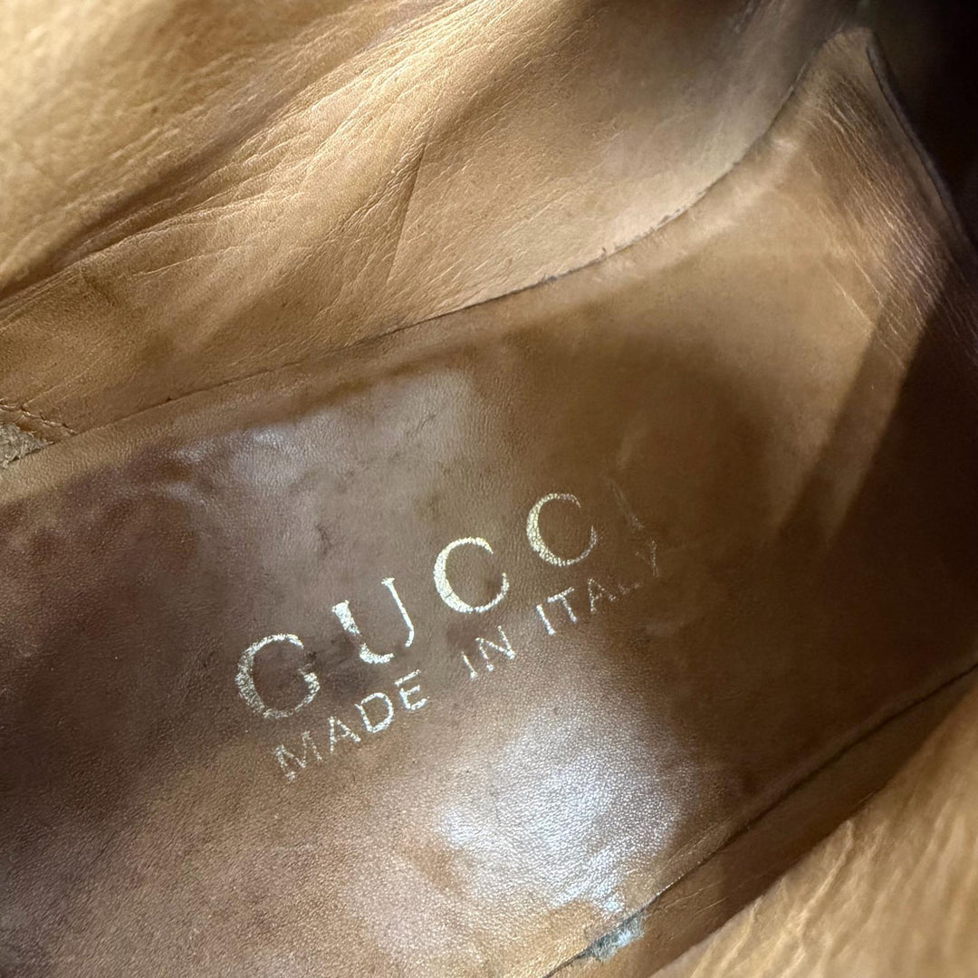 Discounted Great GUCCI Ankle boots horsebit leather black leather Women 36 104 0088