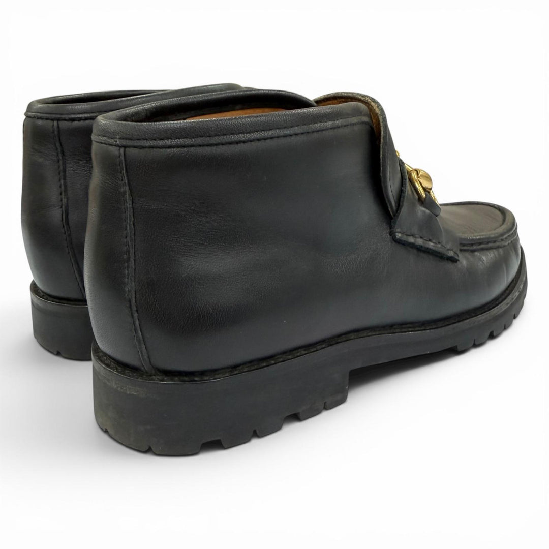Discounted Great GUCCI Ankle boots horsebit leather black leather Women 36 104 0088