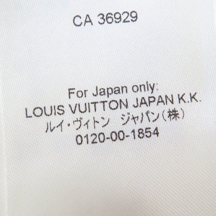 Pristine LOUIS VUITTON tops LV logo ruffle white cotton Women L