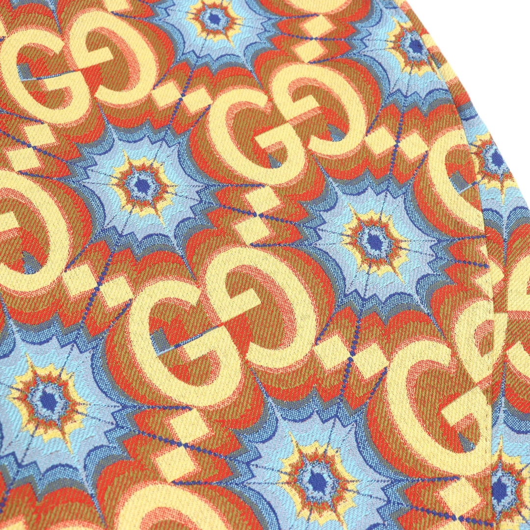 Pristine GUCCI Pants GG Kaleidoscope Equestrian-inspired lamb leather 44 675277 Z8ASY