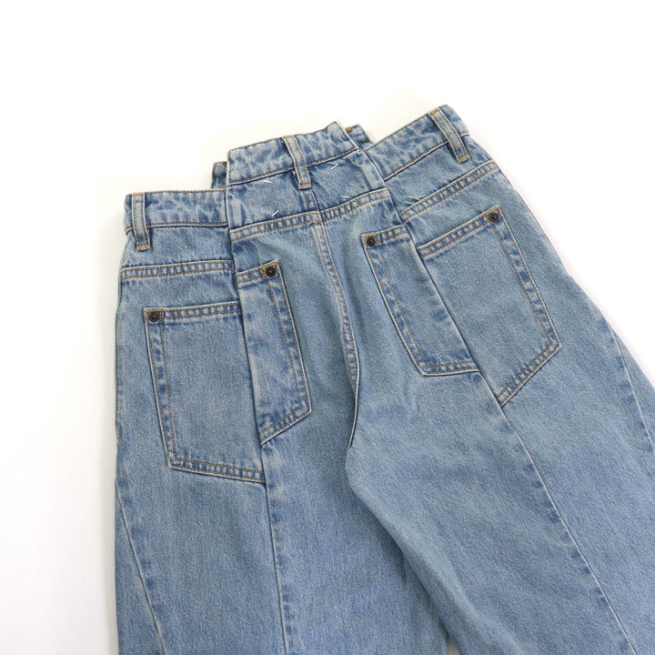 Excellent Maison Margiela 1 Wide pants Indigo cotton Women 38 S51LA0128 S30617