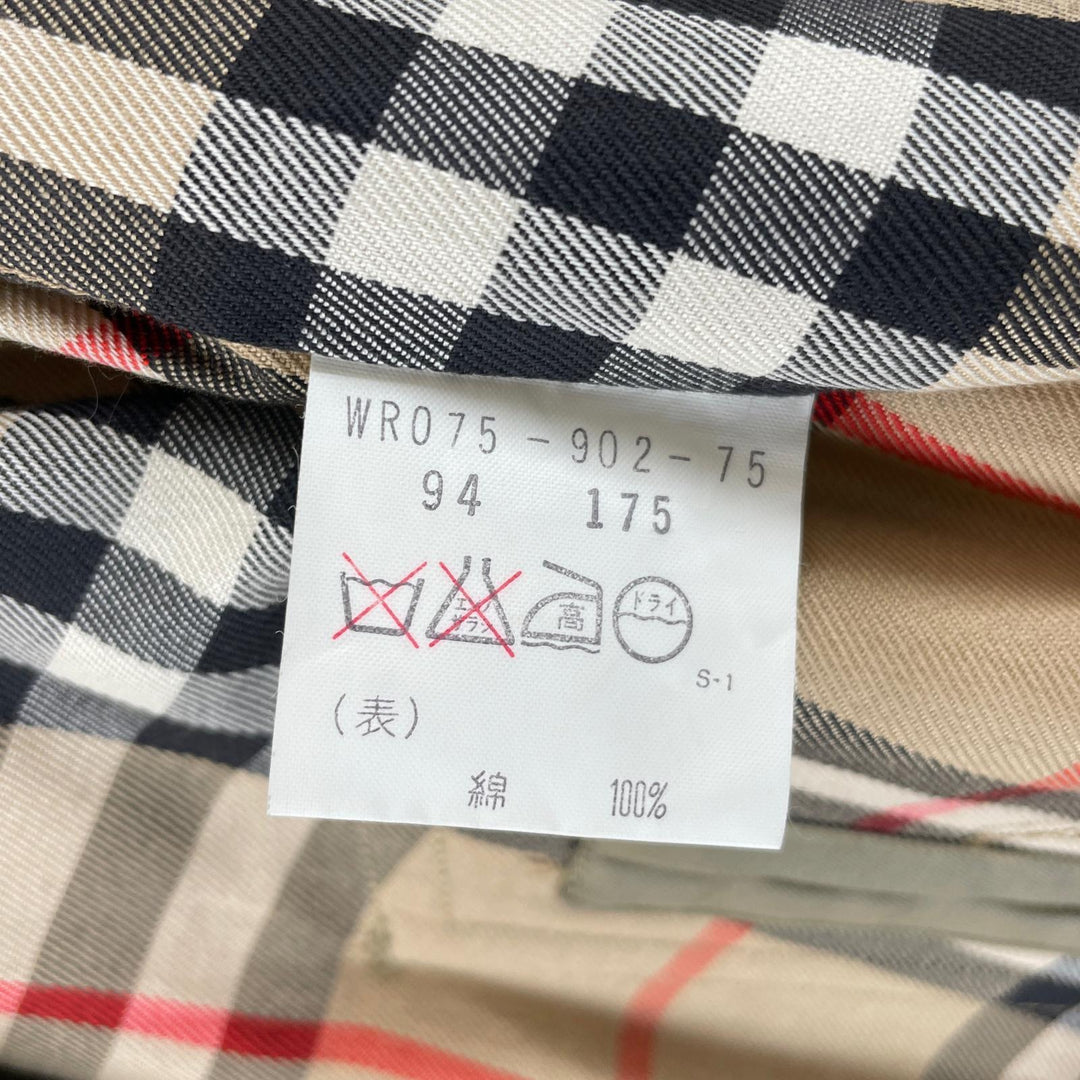 Excellent Burberrys trench coat Nova check lining, single-breasted khaki cotton