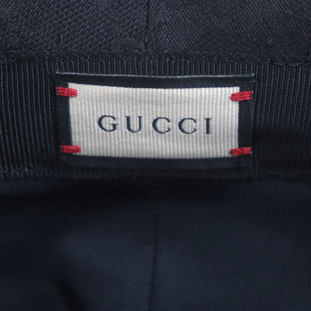 優れた GUCCI 帽子 ブラック ポリエステル メンズ M 576587