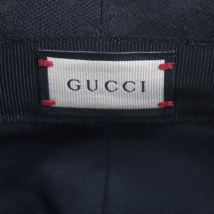 優れた GUCCI 帽子 ブラック ポリエステル メンズ M 576587
