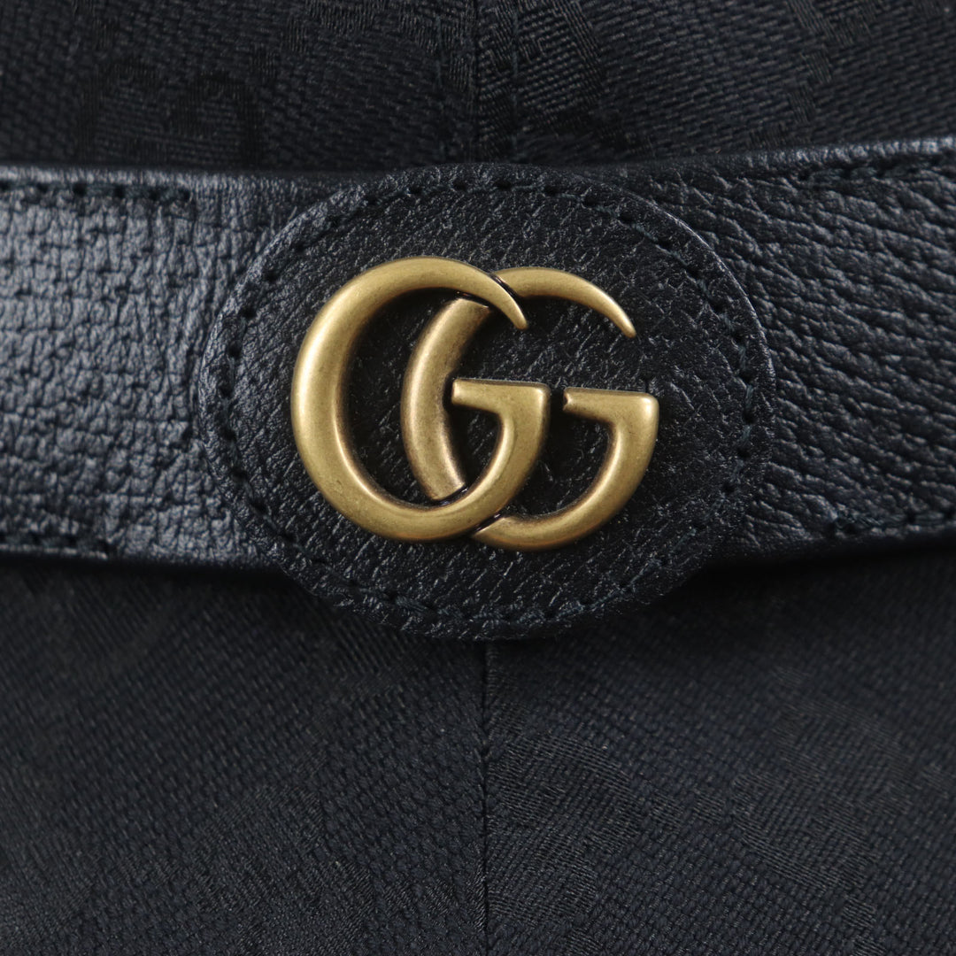 優れた GUCCI 帽子 ブラック ポリエステル メンズ M 576587