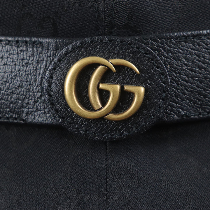 優れた GUCCI 帽子 ブラック ポリエステル メンズ M 576587