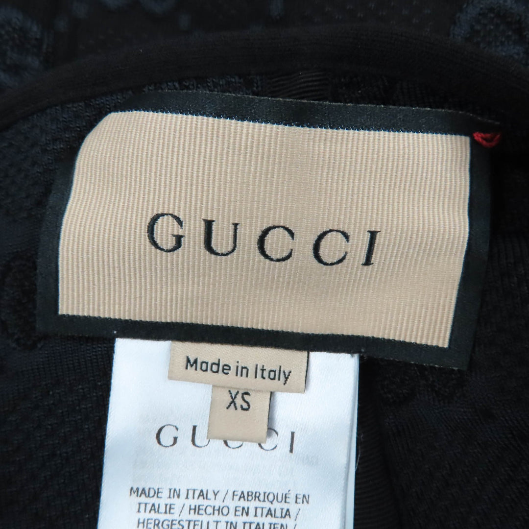 Excellent GUCCI skirt GG Viscose Crepe black Rayon Women XS 747361