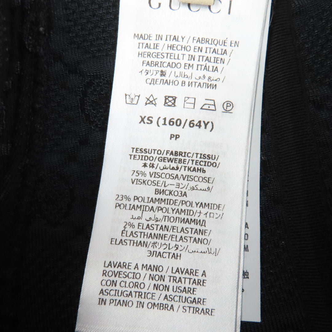 Excellent GUCCI skirt GG Viscose Crepe black Rayon Women XS 747361