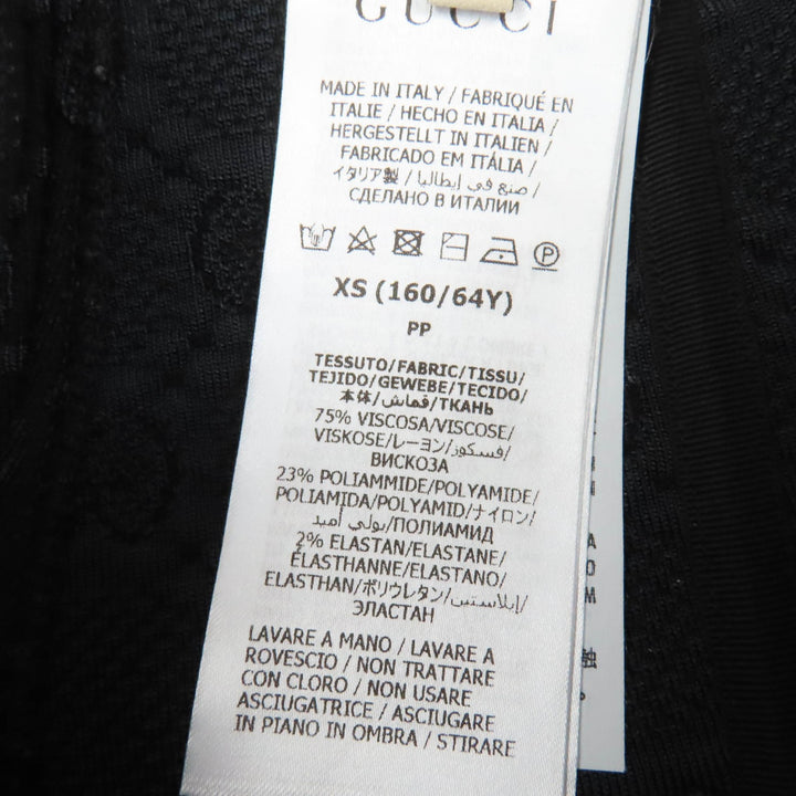 Excellent GUCCI skirt GG Viscose Crepe black Rayon Women XS 747361