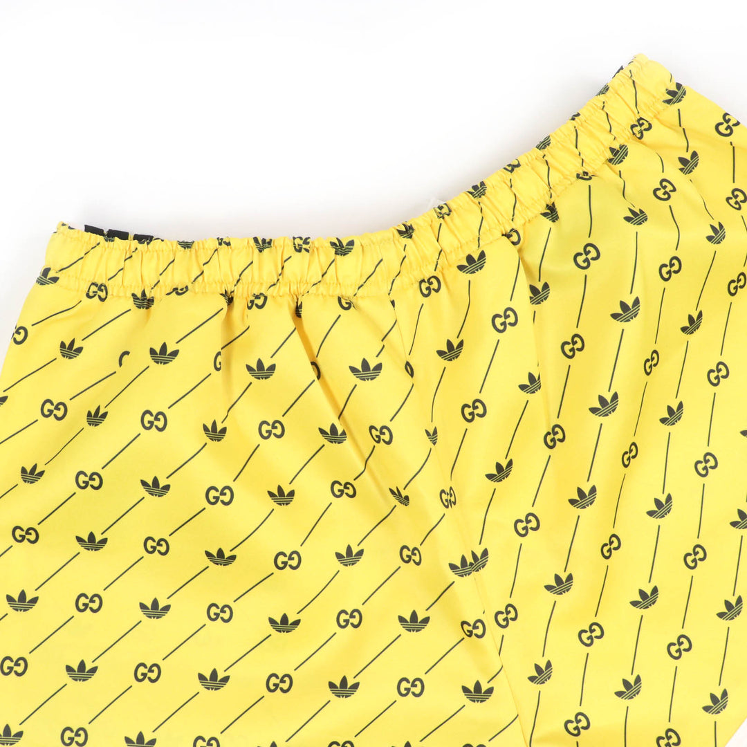 Pristine GUCCI×adidas Shorts Interlocking G yellow polyester Women M 693439