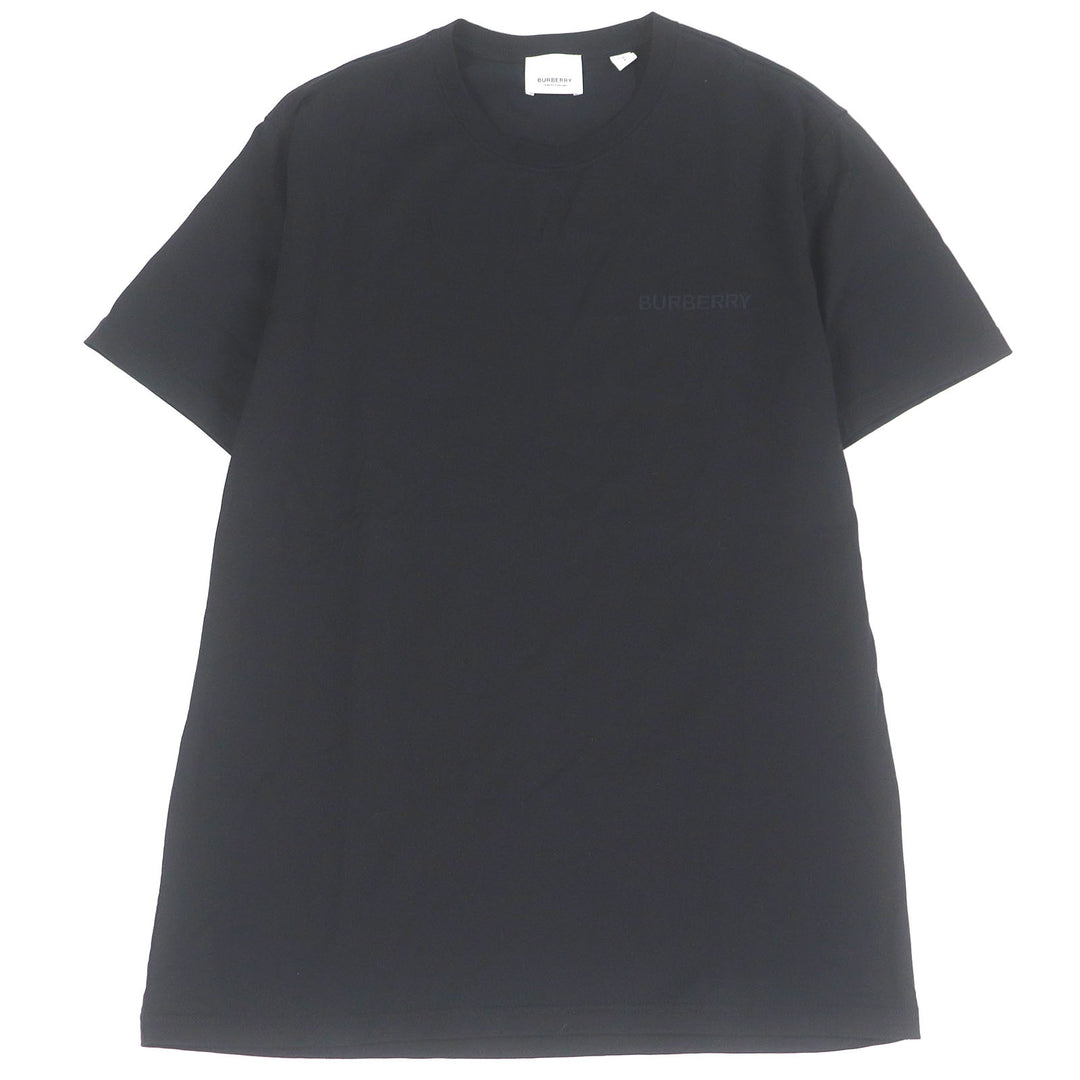 Excellent BURBERRY Short sleeve T-shirt Logo embroidered crew neck black