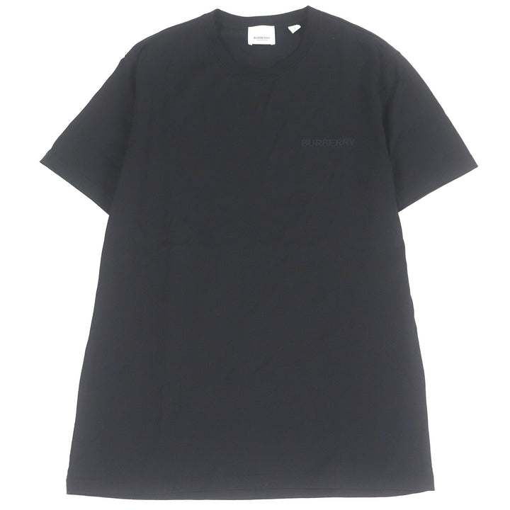 Excellent BURBERRY Short sleeve T-shirt Logo embroidered crew neck black